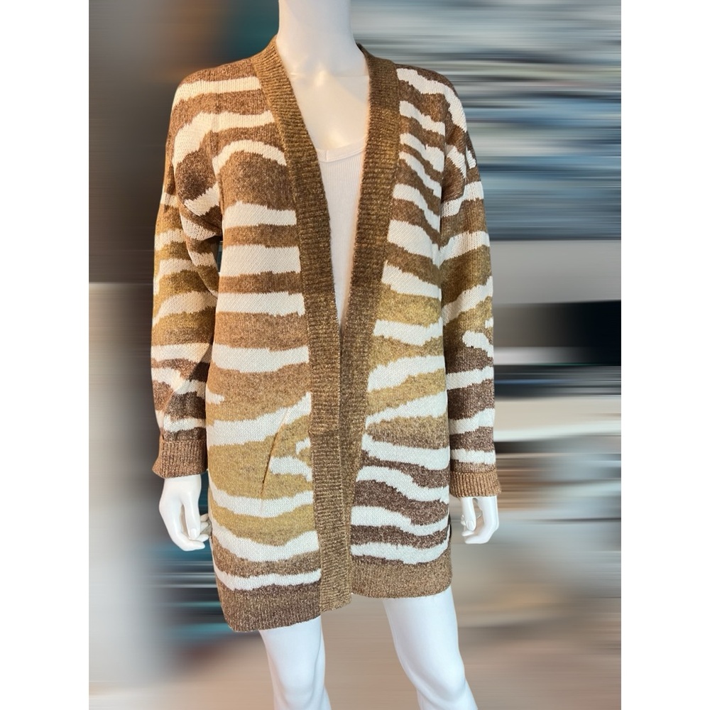 MYSTREE  Beautiful open front animal print cardigan S M L - Picture 5 of 8